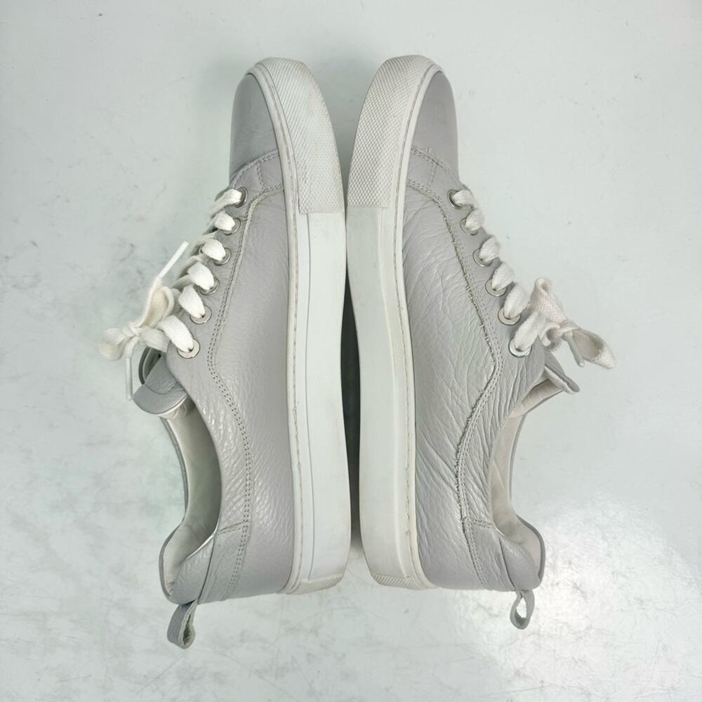 M. Gemi The Palestra Gray Leather Sneakers Shoes Eu 38.5/ US 8 - Picture 5 of 7